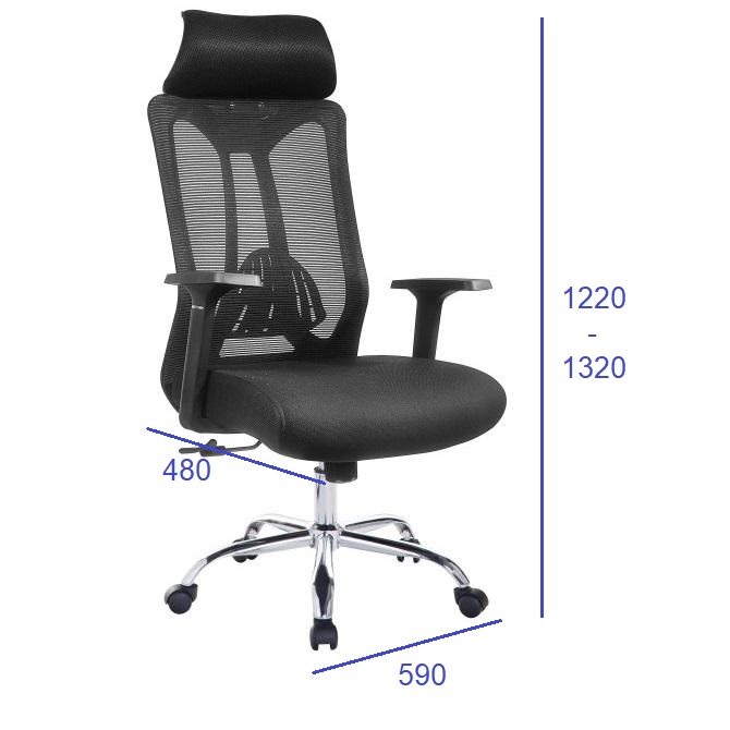 Ghế lưới trưởng phòng chân inox PT356G